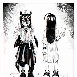 This is a pixiv picture whose title is カフェとお友達.