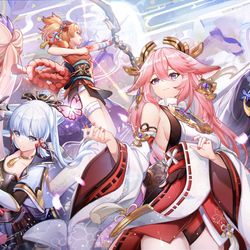 This is a pixiv picture whose title is 稻妻.