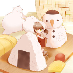 This is a pixiv picture whose title is おにぎりキッチン.