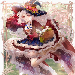 This is a pixiv picture whose title is イースターの魔女(全身版).