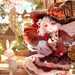 This is a pixiv picture whose title is イースターうさぎを追いかけて.
