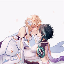 This is a pixiv picture whose title is 魈蛍.