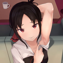 This is a pixiv picture whose title is Kaguya Sneak Peek.