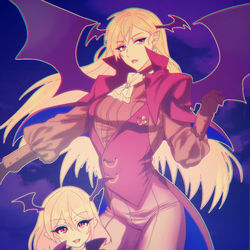 This is a pixiv picture whose title is バンバイアボーイとバンバイアパパ.