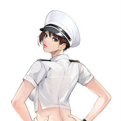 This is a pixiv picture whose title is navy girl.