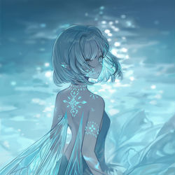 This is a pixiv picture whose title is 湖水中的精灵.