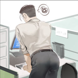 This is a pixiv picture whose title is 社畜主任尾形.