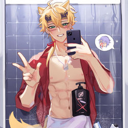 This is a pixiv picture whose title is Waka love dogs over cat.