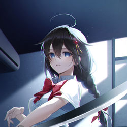 This is a pixiv picture whose title is 時雨.