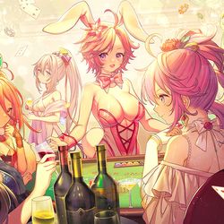 This is a pixiv picture whose title is 『放置少女５周年記念』.
