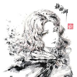 This is a pixiv picture whose title is 【極道畫師】梅琳娜.