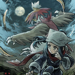 This is a pixiv picture whose title is ヒスイの夜.