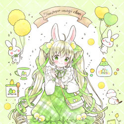 This is a pixiv picture whose title is カントリー　たんぽぽうさぎちゃん.
