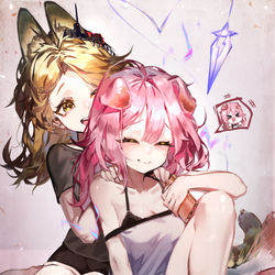 This is a pixiv picture whose title is 澄闪&夏栎.