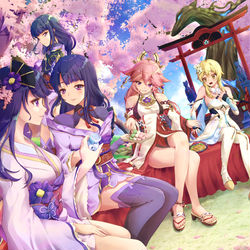 This is a pixiv picture whose title is 泰然たる落陽 夢を想へば.