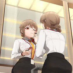 This is a pixiv picture whose title is 目の下のクマが気になるちひろさん。.