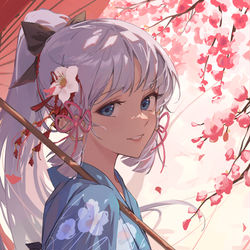 This is a pixiv picture whose title is Kimono Ayaka.