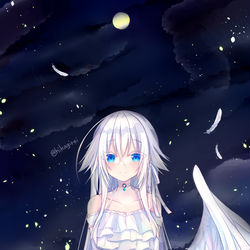 This is a pixiv picture whose title is 月.
