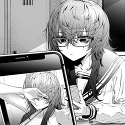This is a pixiv picture whose title is クラスメイトの女の子とよく似たほくろのある裏垢を見つけたんですが.