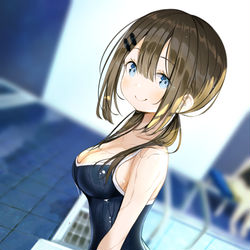 This is a pixiv picture whose title is スク水.