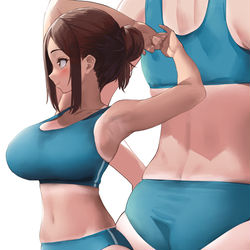 This is a pixiv picture whose title is 陸上部の女の子のイラスト.