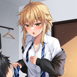 This is a pixiv picture whose title is 「……見た？」.