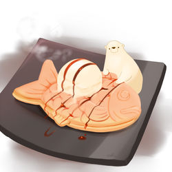 This is a pixiv picture whose title is たい焼きアイスクリーム.