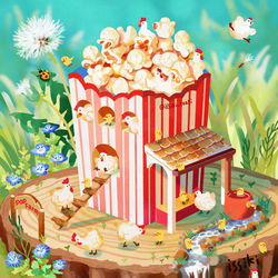 This is a pixiv picture whose title is ポップファーム.