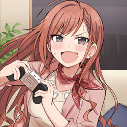 This is a pixiv picture whose title is ゲームしてる夏葉.