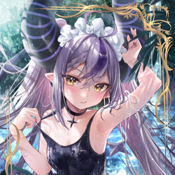This is a pixiv picture whose title is スク水ラプ様.