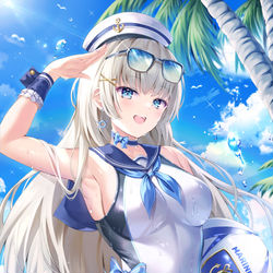 This is a pixiv picture whose title is セーラー競泳水着.