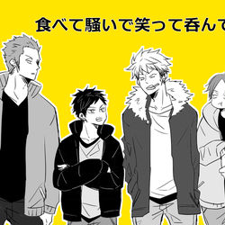 This is a pixiv picture whose title is 【WT】21歳組と麻雀組の日常漫画。.