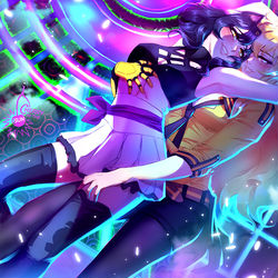 This is a pixiv picture whose title is commission - Yang x Blake.