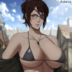 This is a pixiv picture whose title is Hange.