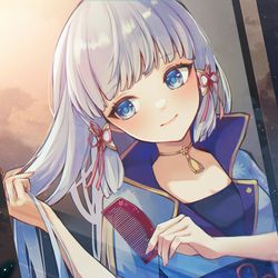 This is a pixiv picture whose title is 神里綾華.