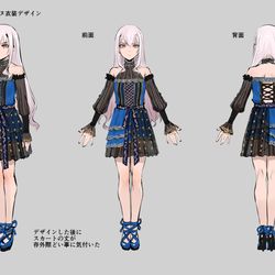 This is a pixiv picture whose title is AnimeJapan2022グッズイラスト衣装デザイン設定画.