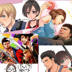 This is a pixiv picture whose title is バイオコンビカップル色々絵.