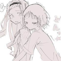 This is a pixiv picture whose title is ほんの少しだけ仲良くなった2人.