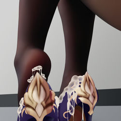 This is a pixiv picture whose title is 刻晴的精液高跟~9.