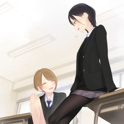 This is a pixiv picture whose title is 椅子がわりの僕の机.