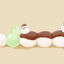 This is a pixiv picture whose title is だんご串.