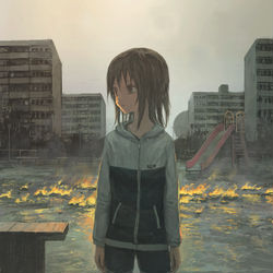 This is a pixiv picture whose title is 炎.