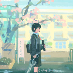 This is a pixiv picture whose title is 散らない胸の花.