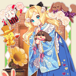 This is a pixiv picture whose title is 東雲めぐの桜色ワンダーランドカフェ.