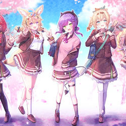 This is a pixiv picture whose title is 桜ノ雨(cover).