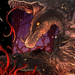 This is a pixiv picture whose title is 冒涜の君主.