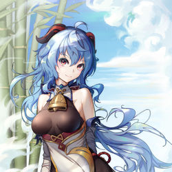 This is a pixiv picture whose title is 甘雨♥.