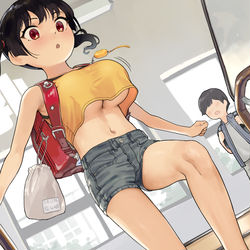 This is a pixiv picture whose title is ガキ巨乳93.