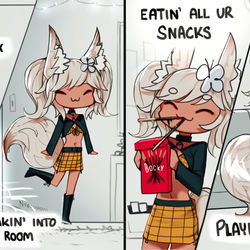 This is a pixiv picture whose title is Sneaky Fox.