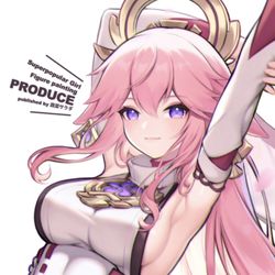 This is a pixiv picture whose title is 八重神子.